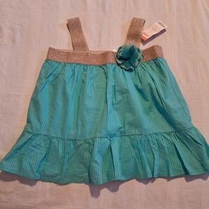 Gymboree girls size 8 teal & gold tank top, new tags attached 2014